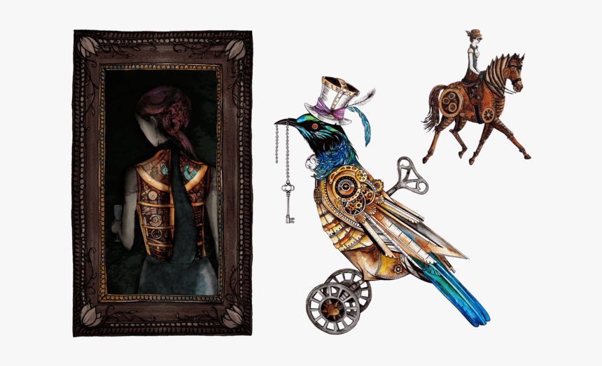 Steampunk Watercolor, HD Png Download