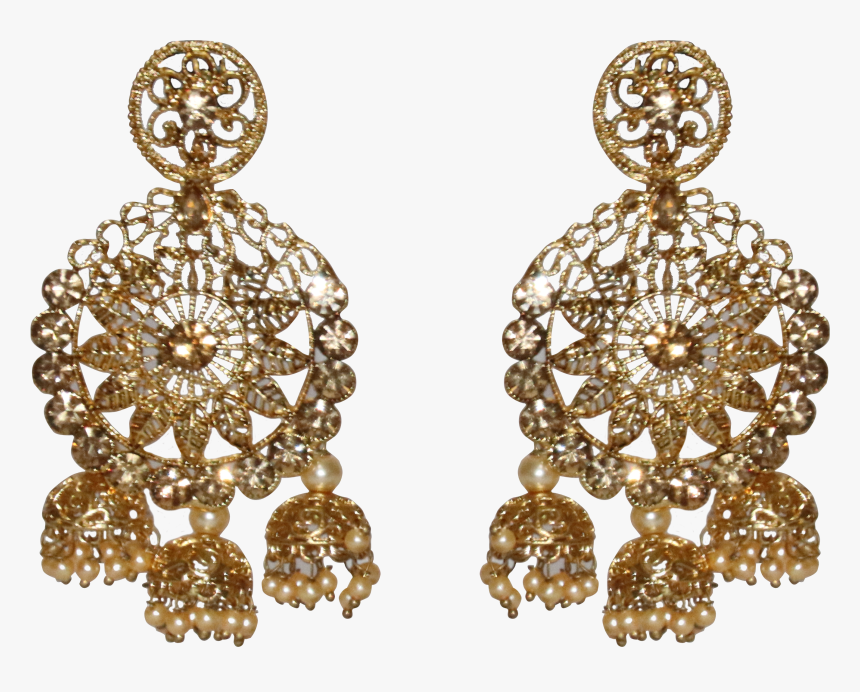 Transparent Gold Color Png - Earrings, Png Download