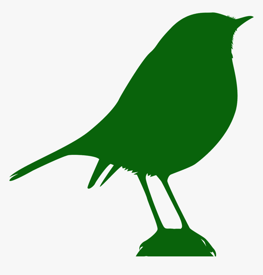 Red Robin Bird Silhouette, HD Png Download