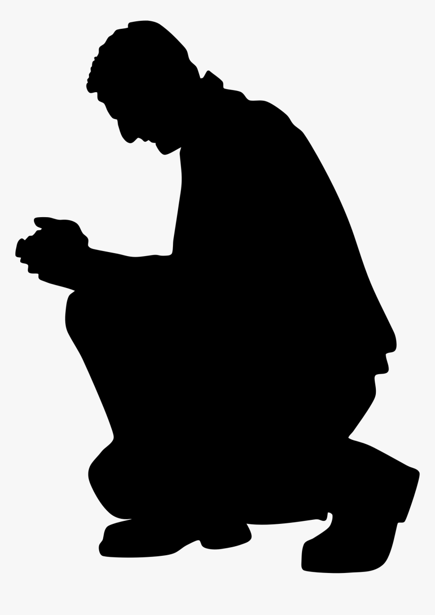 Praying At Getdrawings Com - Person Praying Silhouette Png, Transparent Png