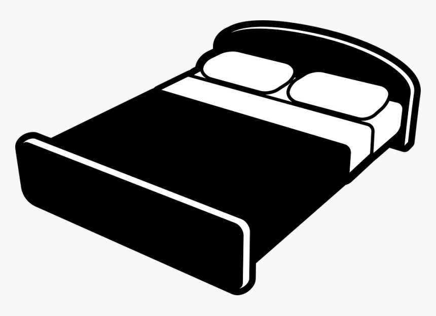 Black Bed Clipart, HD Png Download