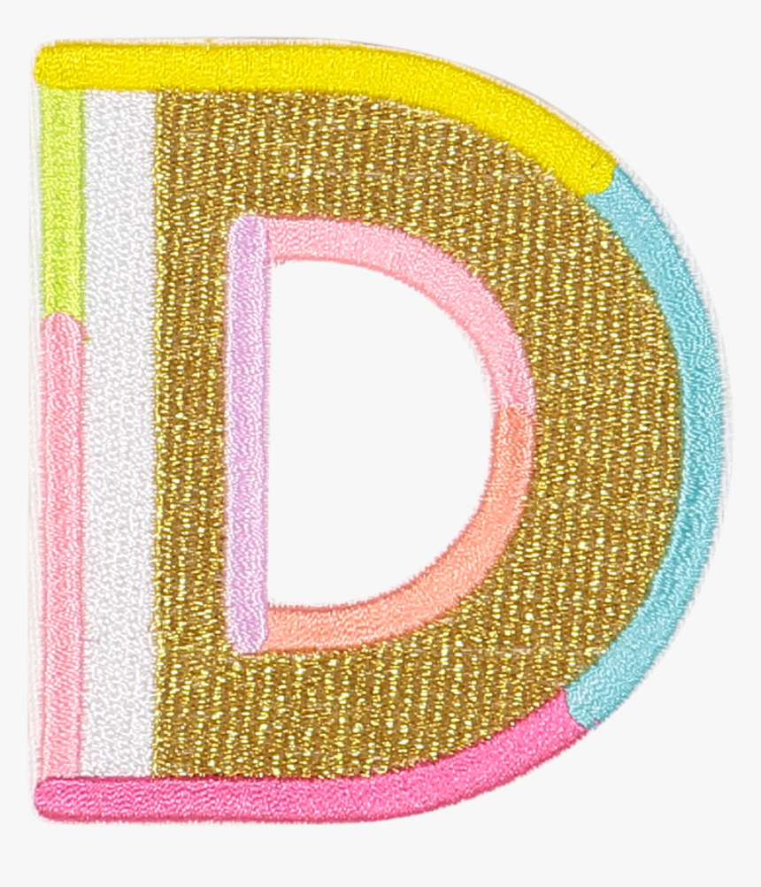 Gold Color Block Letter Patches - Circle, HD Png Download
