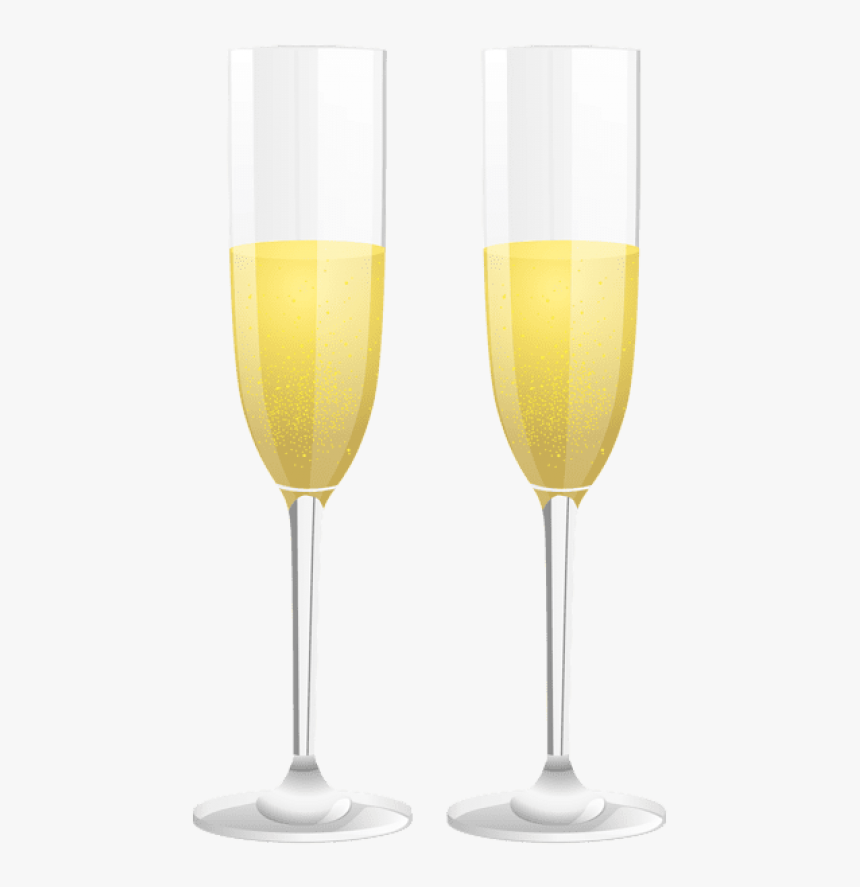 Free Png Download Two Champagne Glasses Png Images - Champagne Stemware, Transparent Png