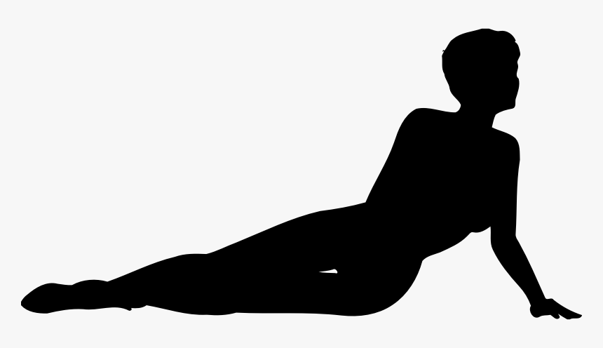 Woman Lying In Bed Silhouette Clipart , Png Download - Woman Lying Down Silhouette, Transparent Png