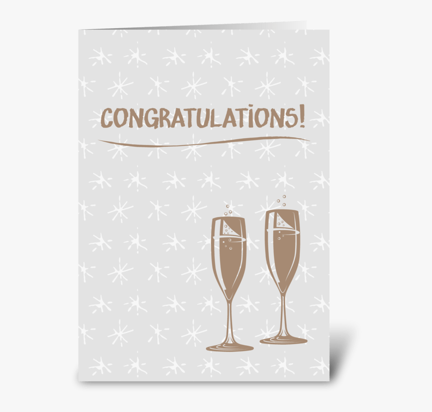 Congratulations Greeting Card - Wine Glass, HD Png Download