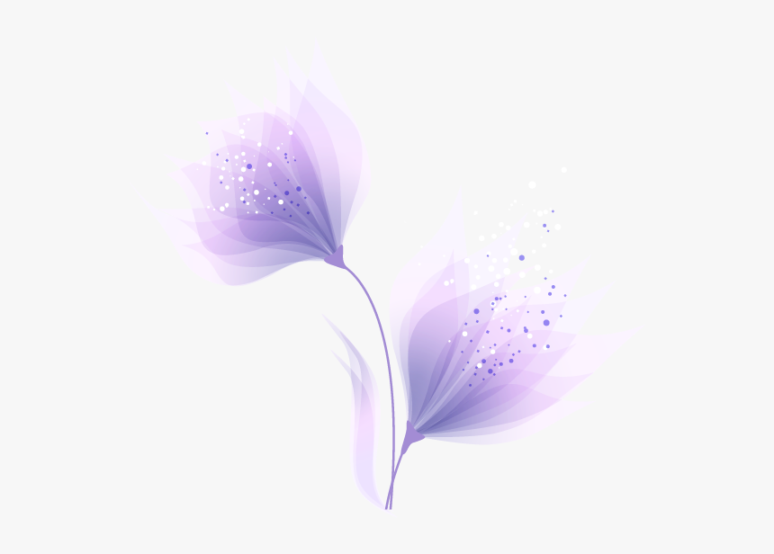 Purple Abstract Fantasy Flowers Png Download - Tulipa Humilis, Transparent Png