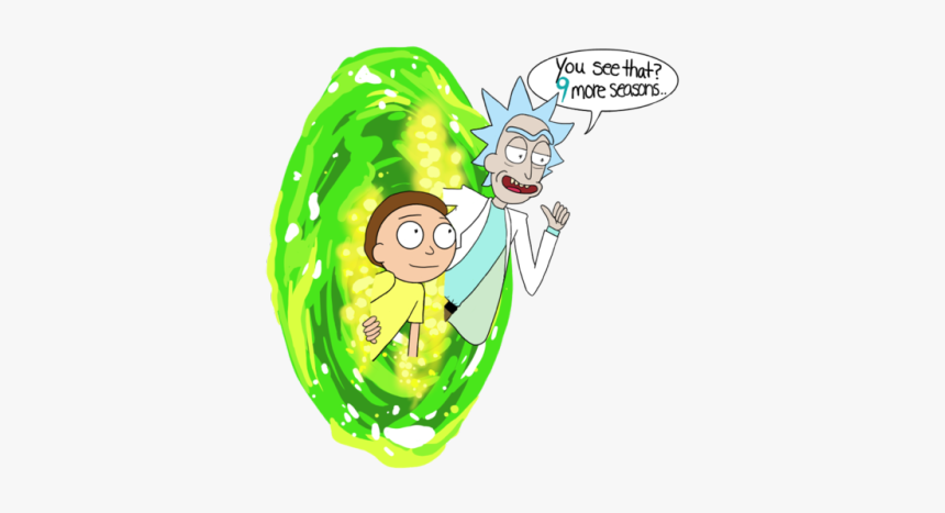 Green,cartoon,clip Character - Rick And Morty Png, Transparent Png