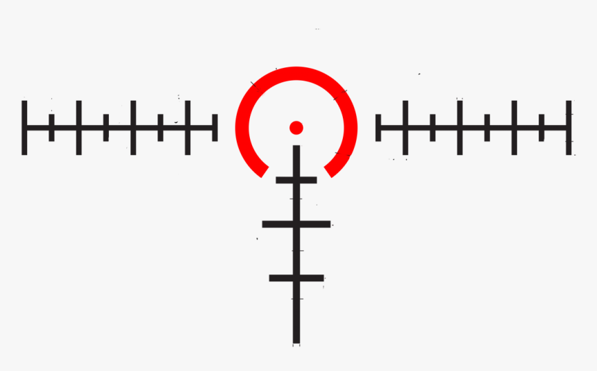 The Burris Ballistic Ar Reticle - Burris Ar 332 Ballistic Ar Reticle, HD Png Download