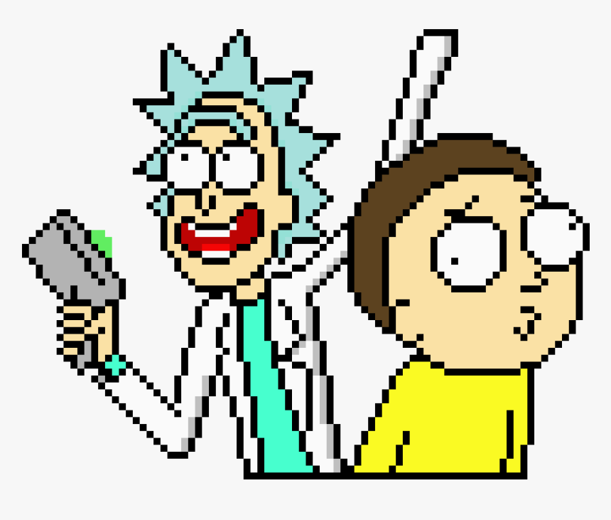 Rick And Morty Pixel Art, HD Png Download