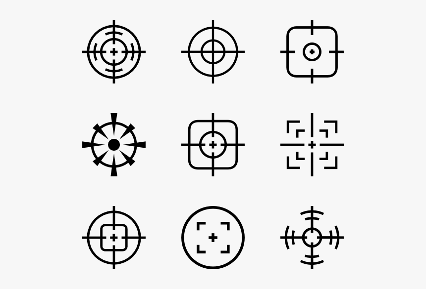 Crosshair - Marine Icons, HD Png Download