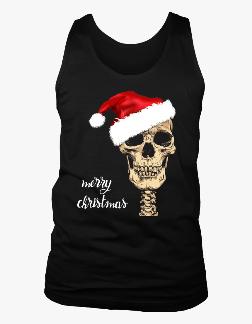 Christmas Gothic Skull T-shirt - T-shirt, HD Png Download