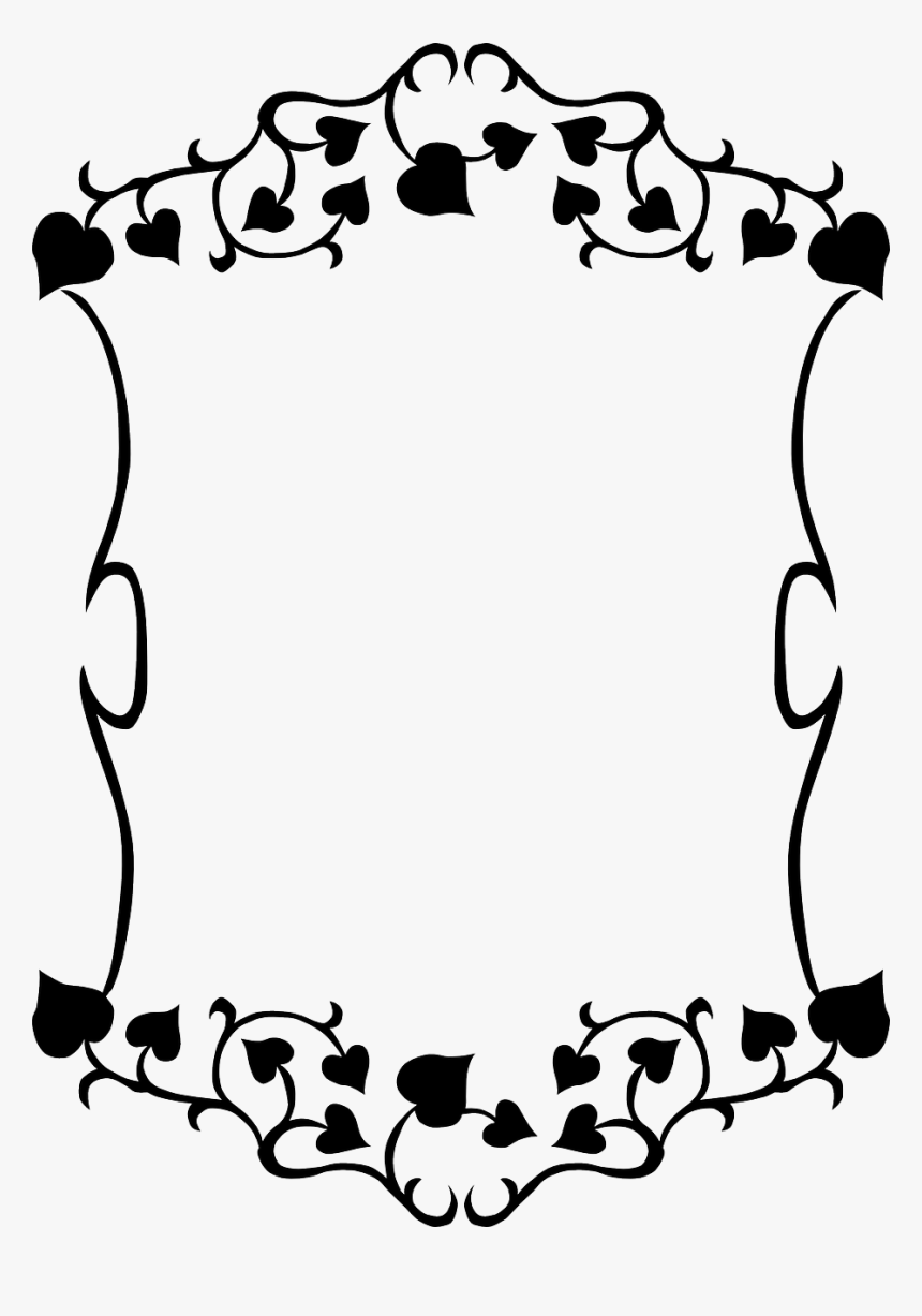 Flower Border Clipart Black And White, HD Png Download
