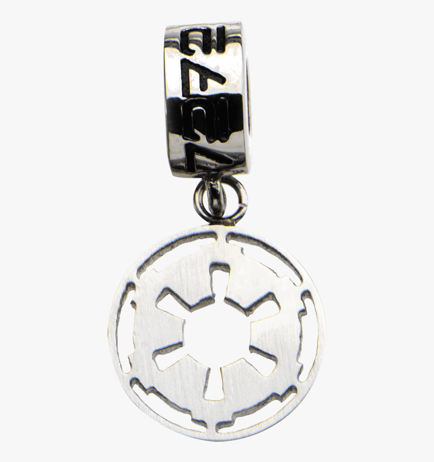 Galactic Empire Stainless Steel Dangle Charm - Star Wars Imperial Cog Bead Charm, HD Png Download