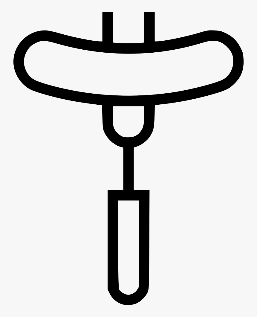 Sausage Fork Svg Png - Sausage Clip Art Black And White, Transparent Png