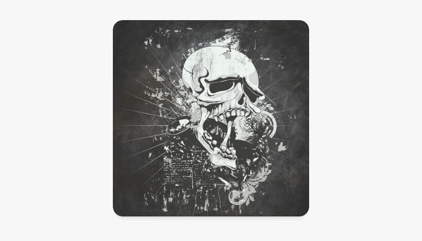 Dark Gothic Skull Square Coaster - Macbook Air Case Skull, HD Png Download