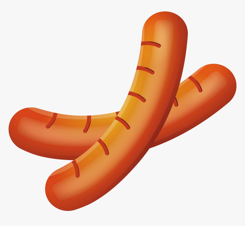 Transparent Bratwurst Clipart - Hot Dogs On Fork Clipart, HD Png Download