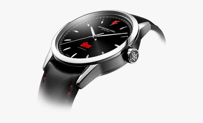 Side View Of The David Bowie Automatic Watch With Black - 2018 Raymond Weil Watches, HD Png Download