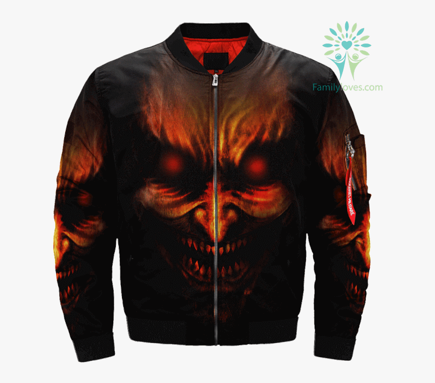 Devil, Angel Skull Over Print Jacket %tag Familyloves - Jacket, HD Png Download