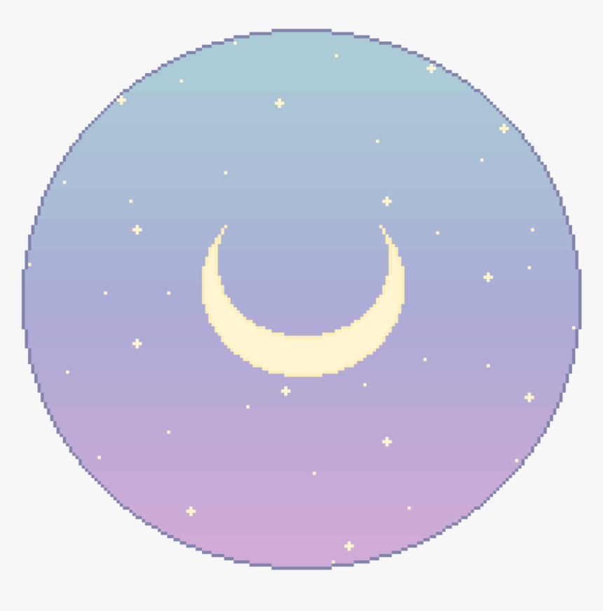 Sorry About My Crappy Art I Feel Horrible Night Sky - Moon Pixel Art Png, Transparent Png