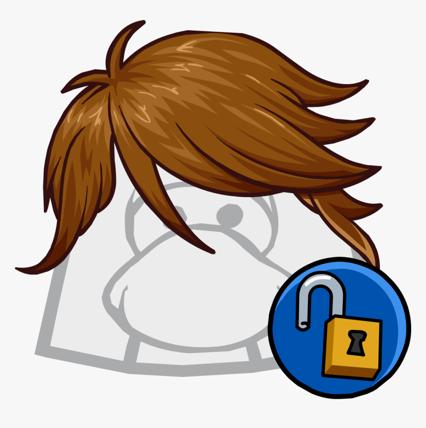 The Wind Swept Club - Club Penguin With Hair, HD Png Download