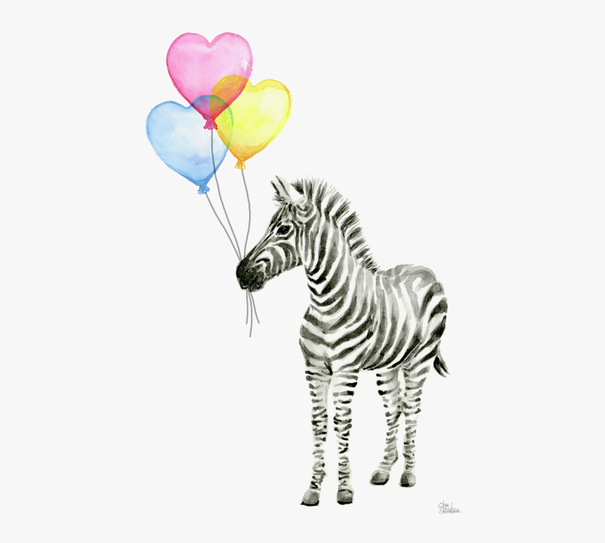 Zebra Watercolor, HD Png Download