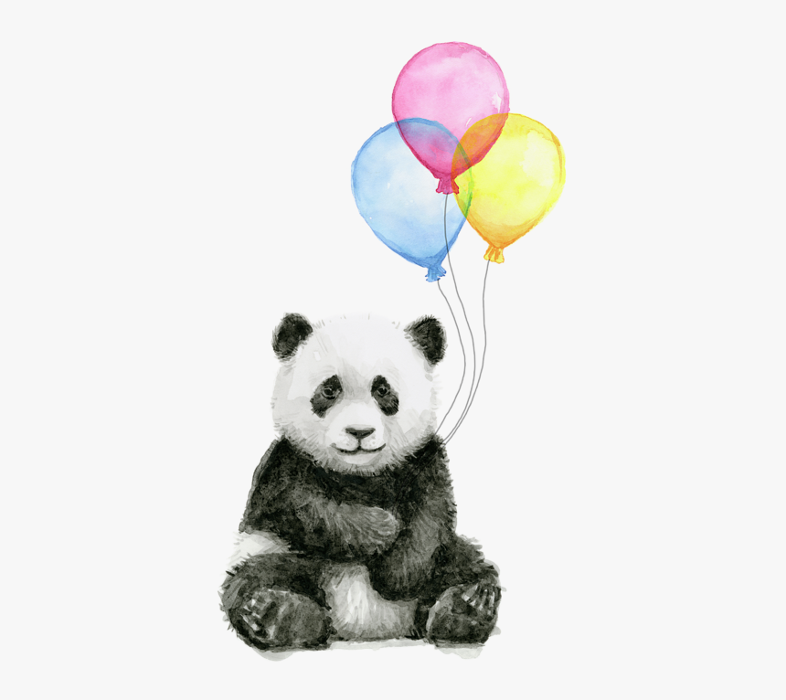 Watercolor Panda, HD Png Download