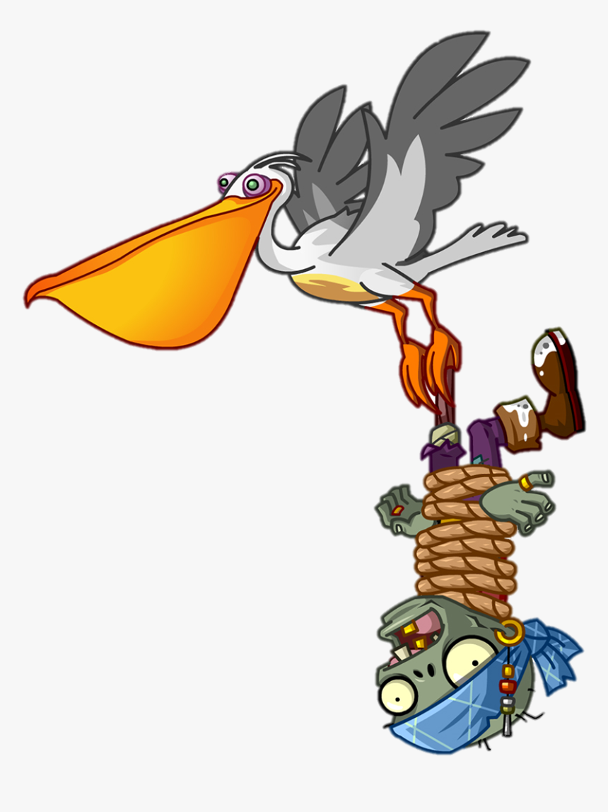 Pelican Clipart Seagull - Plants Vs Zombies 2 Seagull Zombie, HD Png Download