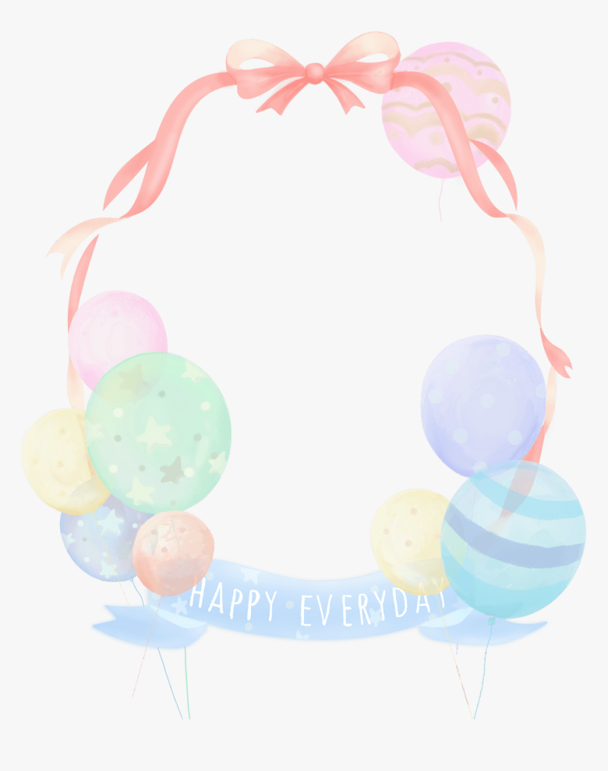 #balloon #cute #colorful #handpainted #watercolor #ribbon - Cute Happy Watercolor Png, Transparent Png