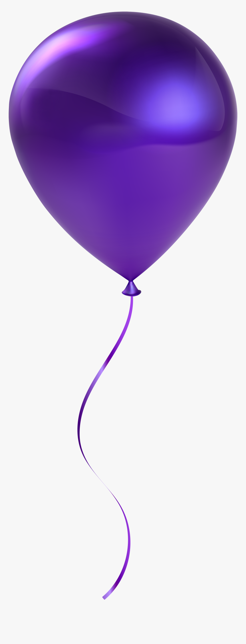 Single Purple Balloon Transparent Clip Artu200b Gallery - Single Transparent Background Balloon Clipart, HD Png Download
