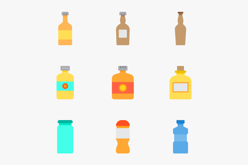 Bottle And Containers - Glass Bottle, HD Png Download