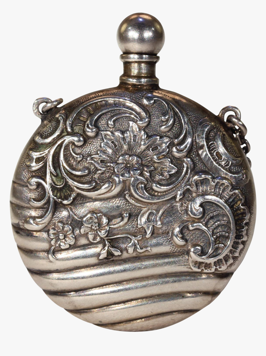 Antique Victorian Decorative Perfume Bottle Pendant - Victorian Perfume, HD Png Download
