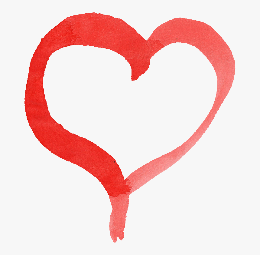 Watercolor Heart Png, Transparent Png