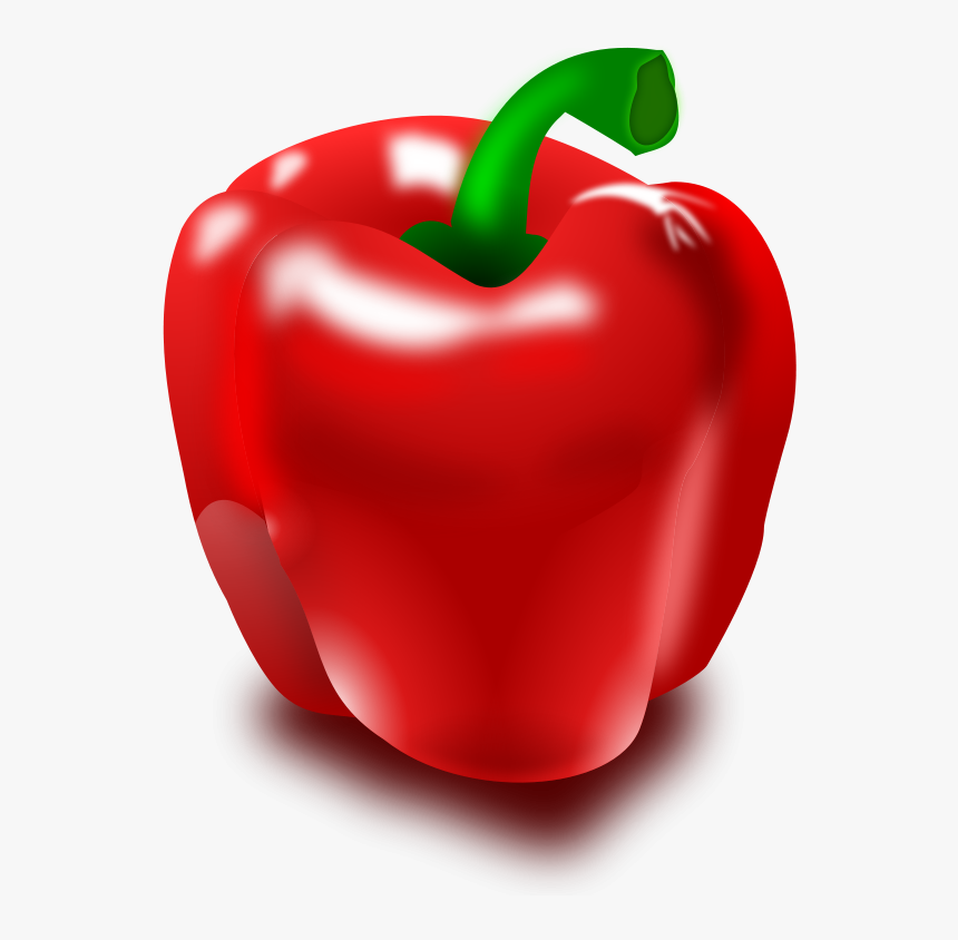 Heart,bell Pepper,apple - Red Pepper Clipart, HD Png Download
