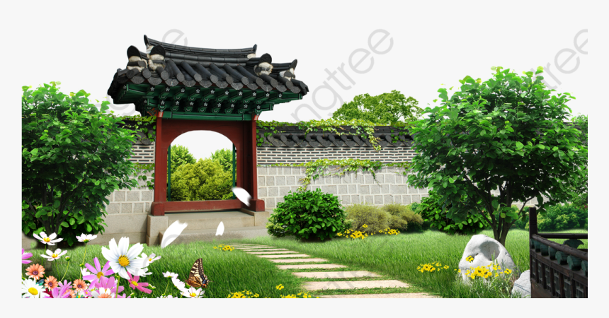 Fresh Material Patio Courtyard Backyard Category - Background Garden Png, Transparent Png