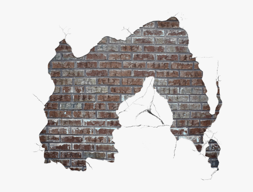 Stone Cracks Wall Walls In The Brick - Exposed Brick Wall Png, Transparent Png