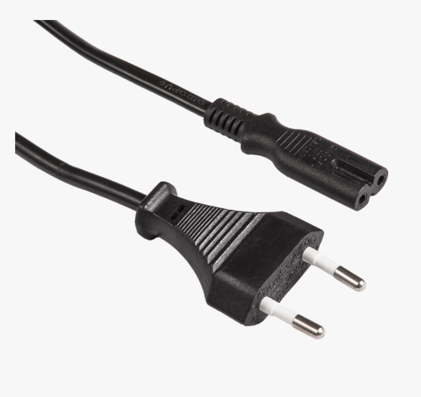 France Standard Top Quality Ac Power 2 Flat Pin Round - Usb Cable, HD Png Download