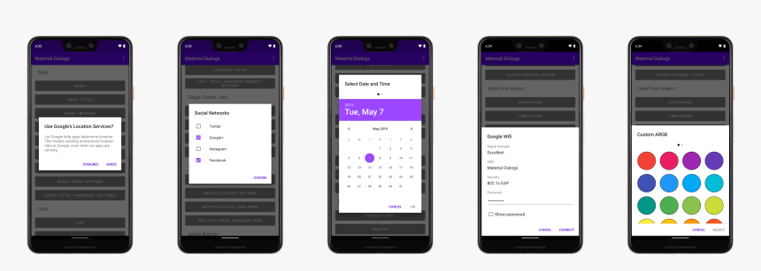 Showcase - Android Material List Dialog, HD Png Download , Transparent ...