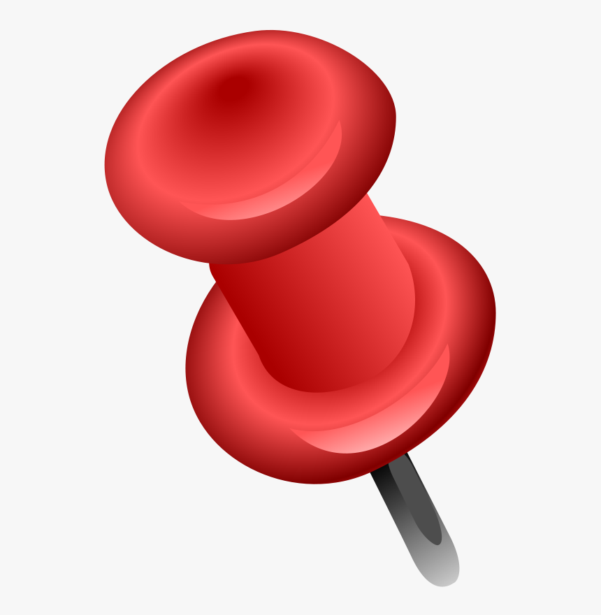 Pin Clipart - Red - Push Pin Clipart, HD Png Download