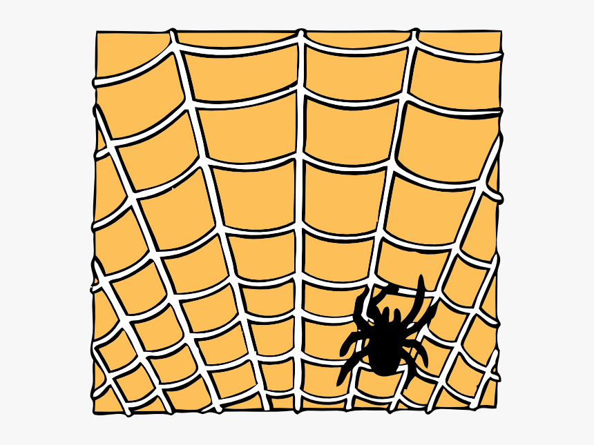 Spider On A Spider Web Svg Clip Arts - Cartoon Animated Spider Web, HD Png Download