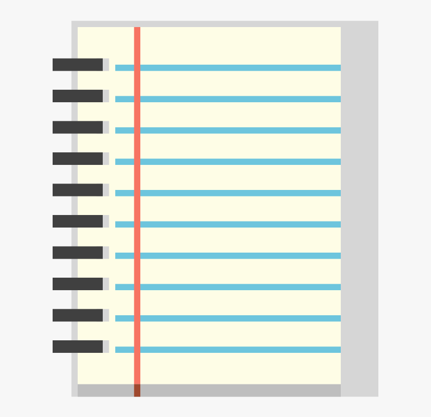 Page Clipart Composition Notebook - Spiral Notebook Animated, HD Png Download