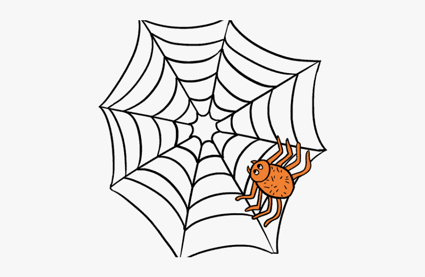 Spider Web Drawing, HD Png Download