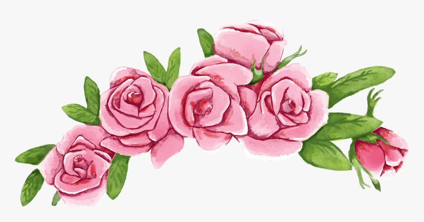 Transparent Rose Vector Png - Vector Flower Crown Png, Png Download