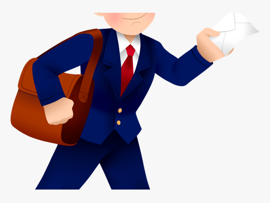 Transparent Mailbox Clipart - Postman With Package Clipart, HD Png Download