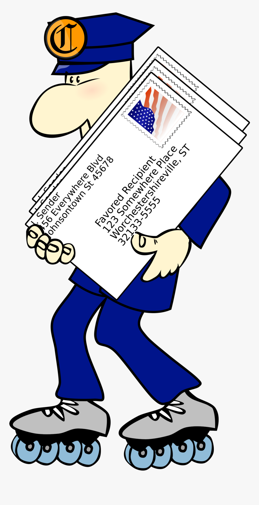 Envelope With Stamp, HD Png Download