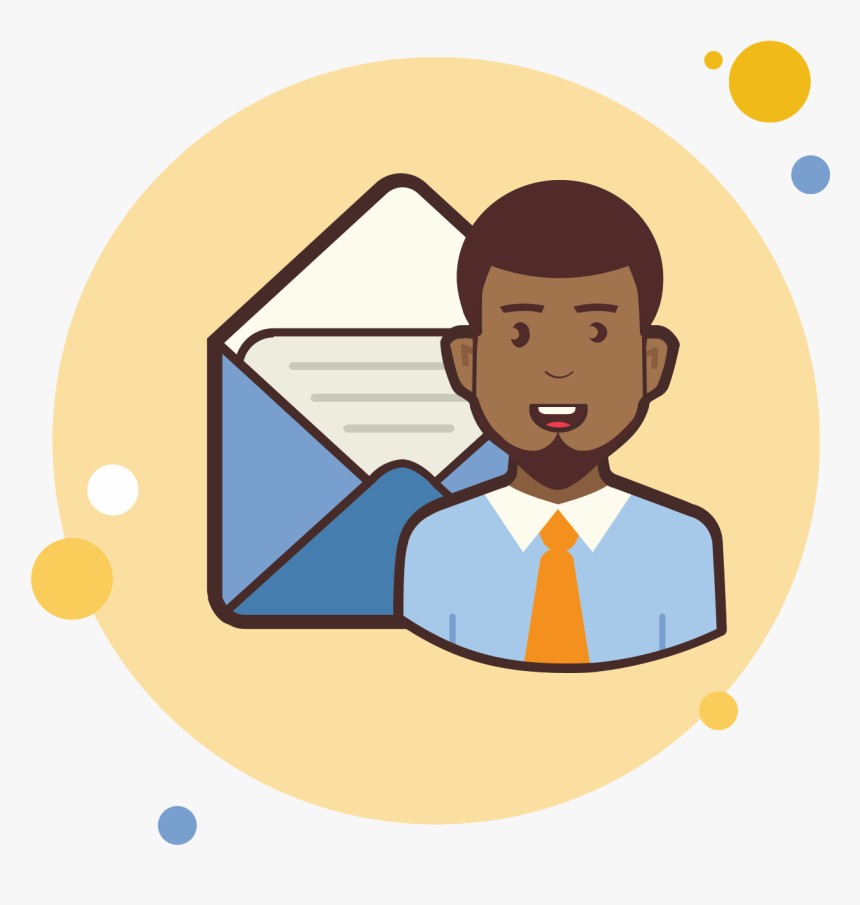Man With Mail Icon - Cartoon, HD Png Download