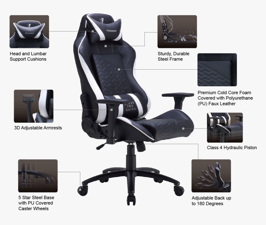Tesoro Introduces New Zone Balance Gaming Chairs - Features Of A Gaming Chair, HD Png Download