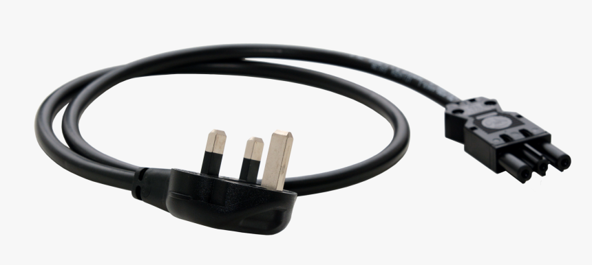 Starter Lead 3 Pole Connector To Uk Plug - Usb Cable, HD Png Download