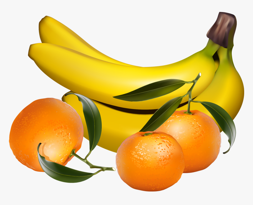 Bananas And Tangerines Png Clipart - Bananas And Oranges Clipart, Transparent Png