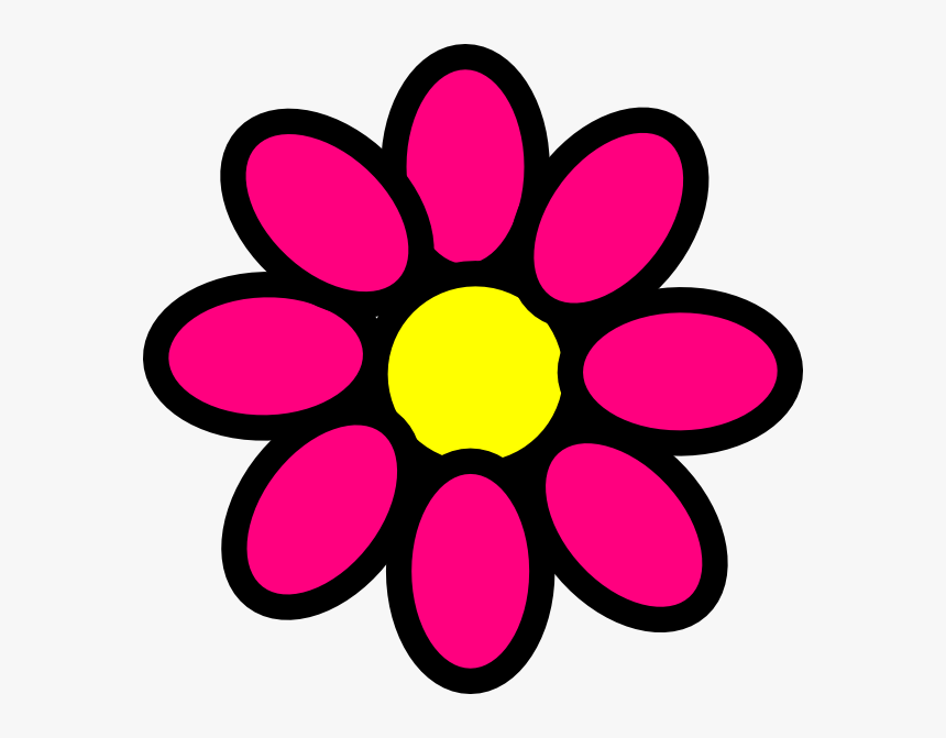 Pink Flower Clip Art At Clker - Girly Clipart, HD Png Download