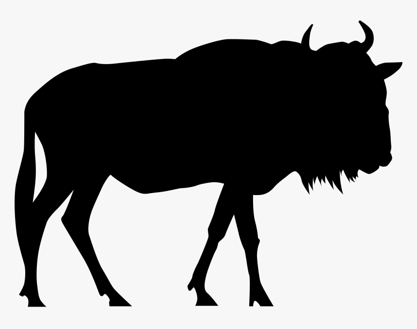 Transparent Eskimos Clipart - Wildebeest Silhouette Transparent, HD Png Download